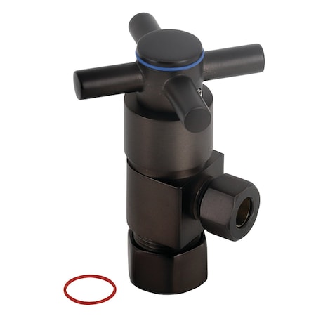 Kingston Brass 1/2" O.Dx3/8" O.D Anti-Sz Qrtr Turn Ceramic Cartridge Angle Stop, Brz CD53305DX